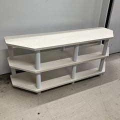 2505-505 テレビ台 ホワイト 木製 中古
