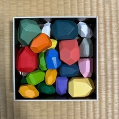 【新品】モンテッソーリ教育カラフルな木製積み木オブジェにも知育玩具