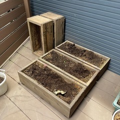 国産杉　厚板ウッドプランター　5個