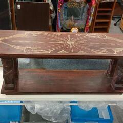 0518-199 アジアン家具 バリ家具 花柄模様 ロータイプ ...