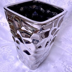 【未使用】花瓶㉓シルバー陶器の画像