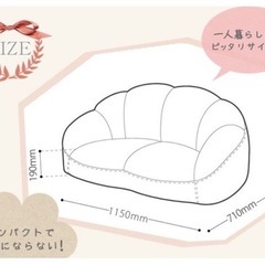 2人掛け ベージュソファー
の画像