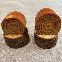 天然木の写真メモ立て