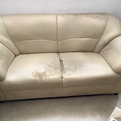 ソファ2つ。2人掛けと2.5人
掛けのセットの画像