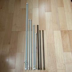 突っ張り棒7本とピクチャーレール
