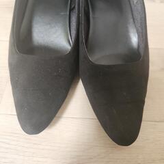 GU　パンプス　黒　25cmの画像