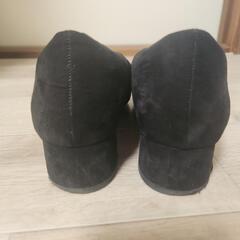 GU　パンプス　黒　25cmの画像