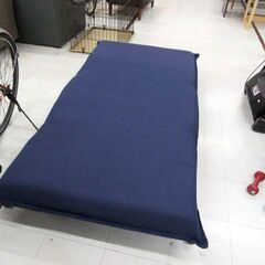 ベルーナ 3WAY ソファベッド 2人掛け 省スペース リクライニング ブルー系 ファブリック 2P 家具 苫小牧西店 の画像