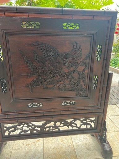 間仕切り レトロ アンティーク 当時物 木製 古家具古いオシャレな衝立