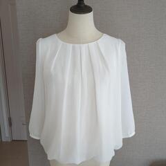 極美品　綺麗めシフォンカットソー　ややゆったりめМ（9号）