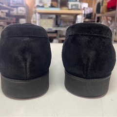 Hush Puppies　ハッシュパピー　靴　ローファー　スウェード　スエード　カジュアル　ビジネス　レディース　ブラック　黒　23.0㎝　中古　③の画像