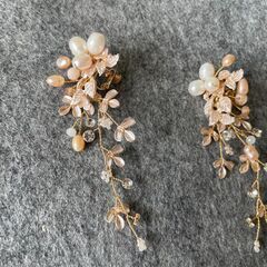 イヤリング　ピンクゴールド　結婚式　ウェディングの画像
