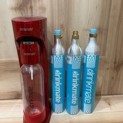 【早い者勝ち！美品！空ボトル3本付き！】ドリンクメイト ベーシックレッド