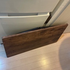 Soleil 折りたたみセンターテーブル 80×40 折れ脚 アンティークブラウン UTK-04ABR