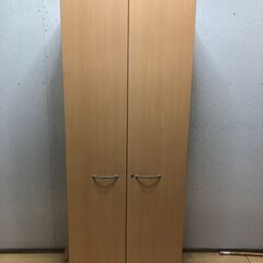 【希少】木製収納　ハイータイプ　食器　鍵　洋服　キャビネット　書...