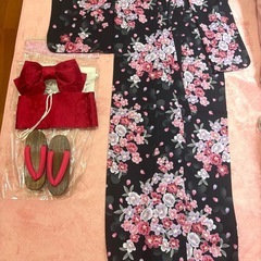子供浴衣セット 椿