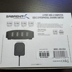 【商談中】【未使用】SABRENT USB KVM スイッチ（4ポート）1000円の画像