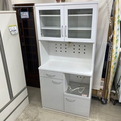 食器棚　幅85×奥33×高180cm　白　リサイクルショップ　朝...