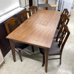 【Karimoku】　ダイニングセット　机：幅180×奥79×高...