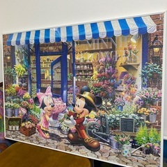 ディズニー ジグソーパズル 2000ピース 完成品とアルミ製フレームの画像