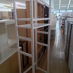 ★ジモティ割あり★  収納ラック ホワイト H184×D40×W...