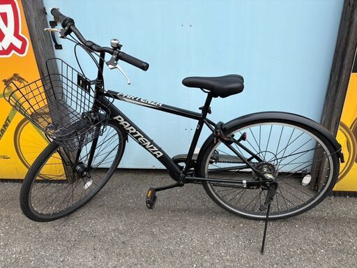 PARTENZA 自転車 27インチ 6段変速 カゴ 鍵 付き 中古 (エコ