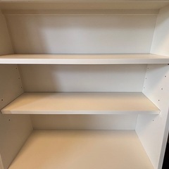 お取引き中！お洒落なクロスガラス戸棚付きシェルフ　レトロな雰囲気もあり可愛くてお洒落ですよの画像