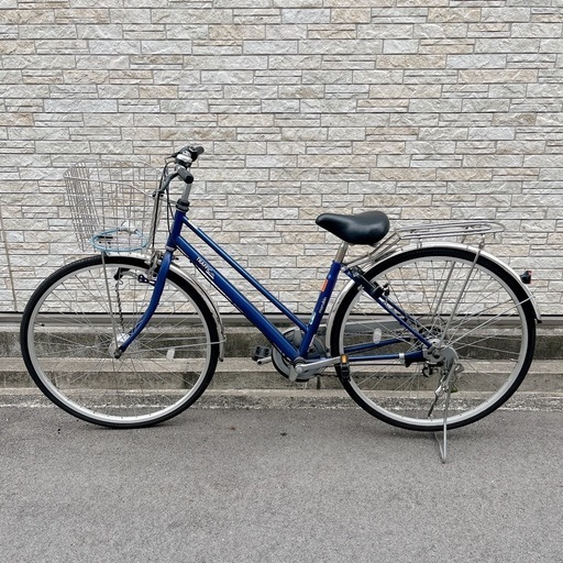 マルキン TRAFFIC city 自転車 ブルー 6段階変速 ロックホルダー付き