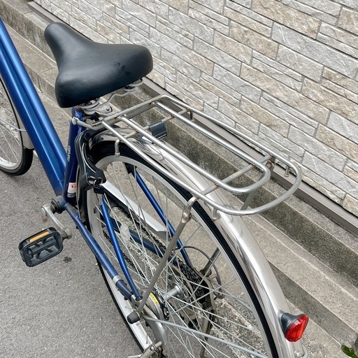 マルキン TRAFFIC city 自転車 ブルー 6段階変速 ロックホルダー付き