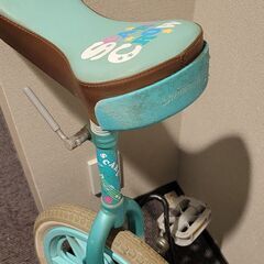 一輪車　ブリヂストン　18インチ　グリーン　スケアクロウ　スタンド付きの画像