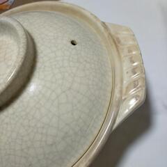 🐤クリーム色 土鍋 28cm 大きめの画像