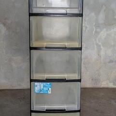 プラスチック引出しケース(5段)　差し上げます