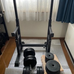 決まりました！ダンベル、バーベルスタンド、スクワットパッド、バー...