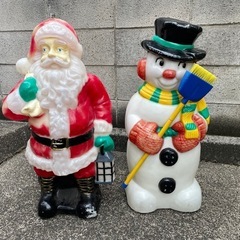 クリスマスイルミネーション？　サンタ＆スノーマン
