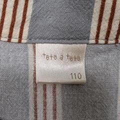 ストライプ　半袖シャツ 110の画像