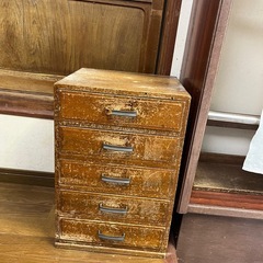 木製 引き出し 小棚 ヴィンテージ 昭和レトロ 木箱 の画像