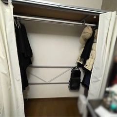 カーテン式クローゼット ハンガーラック