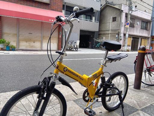クールな価格でホットなピック 阪神タイガース仕様 (ミカ) 近鉄日本橋の折りたたみ自転車の中古 自転車本体