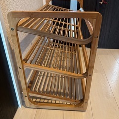 バンブー製シューズラックの画像