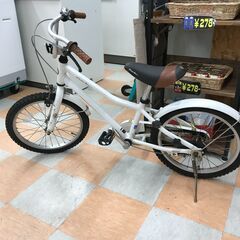 子供用自転車 白 18インチ ※動作チェックOK/現状販売