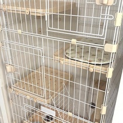 猫 ペットケージ3段　キャスター付 の画像