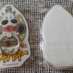 スマホリング2点、リンカイ！缶バッジ4点の画像