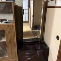 ドレッサー 鏡 ヴィンテージ 昭和レトロ 化粧台の画像