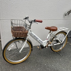 自転車　20インチ　白