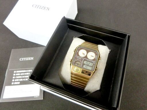 美品■CITIZEN シチズン アナデジ腕時計 JG2103-72X レコードレーベル RECORD LABEL ANA-DIGI TEMP クロノ アラーム 温度計 カレンダー 札幌 西区 西野店