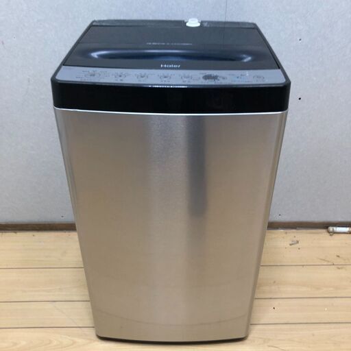 動作確認済み 2024年製 美品 Haier 5.5kg「しわケア脱水」搭載 黒カビの発生しにくい「ステンレス槽」洗濯機 JW-XP2C55F 高性能スタイリッシュ ブラック ステンレス シルバー洗濯機 【糸島市内 送料無料】8142-2-010