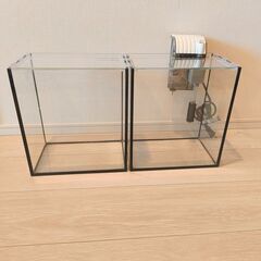 コトブキ工芸：ガラス水槽2つ＋新品Tetra：外掛けフィルター1...