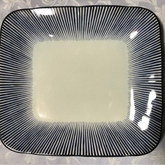 橘吉作 美濃焼 角皿 十草模様(未使用)