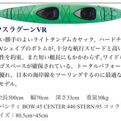 シーカヤック2人乗り艇　ナノックサウスラグーン FRP製
の画像