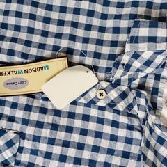 新品　男性　チェックシャツの画像